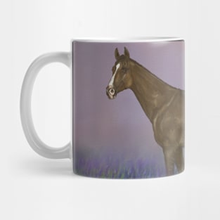 Horse In Lavender Field Mug